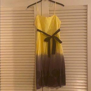 Anthropologie dress yellow/black size 4